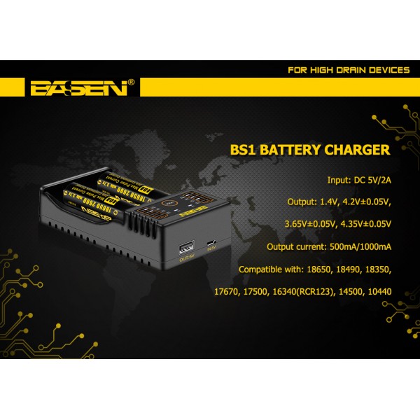 Basen BS2 Li-ion 18650 Pil (Batarya) Şarj Cihazı