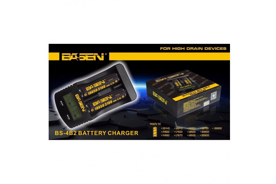 Basen BS-4B2 Li-ion 18650 Pil (Batarya) Şarj Cihazı