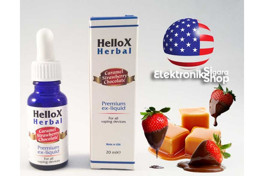 Hellox Herbal Premium Karamel Çilek Çikolata E Sigara Likit