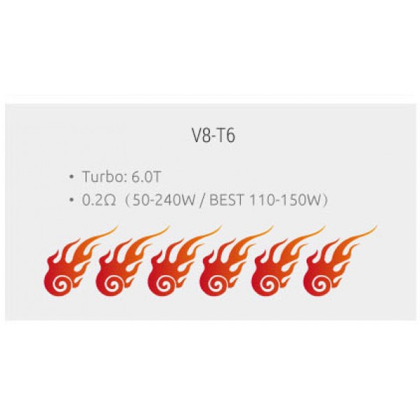 Smok TFV8 - V8-T6 Sextuple Coil (0.2 oHm) (1 Adet)