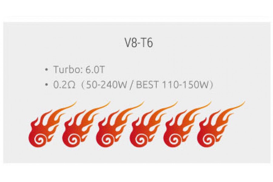 Smok TFV8 - V8-T6 Sextuple Coil (0.2 oHm) (1 Adet)