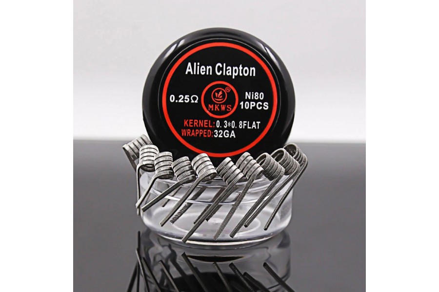 Alien Clapton Ni80 Hazır Sarılı Tel 0.25 oHm (10 Adet)